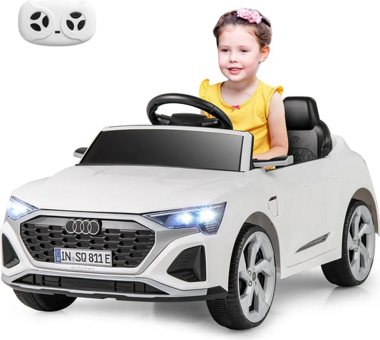 Coast Audi SQ8 Child Car White - Voiture électrique 12V avec télécommande, LED et musique - 98 x 49 x 43 cm