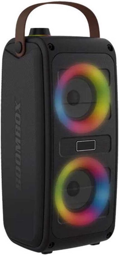 Denver Enceinte Bluetooth sans fil - Effets de lumière - Boîte à musique - AUX - TWS Pairing - BTV230 - Noir