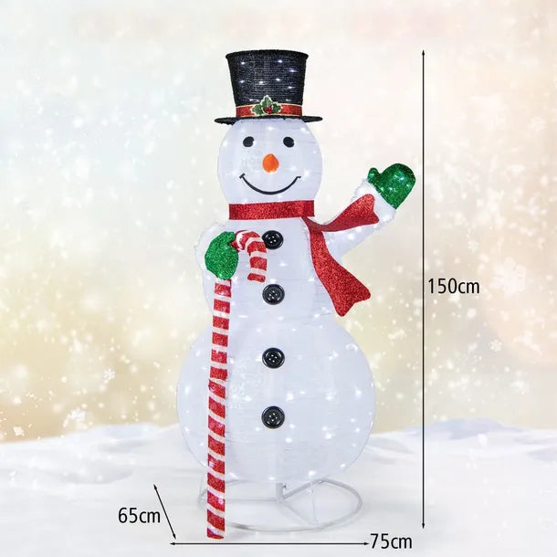 Bonhomme de neige Coast - 180 lumières - métal et polyester - résistant aux intempéries - 150cm