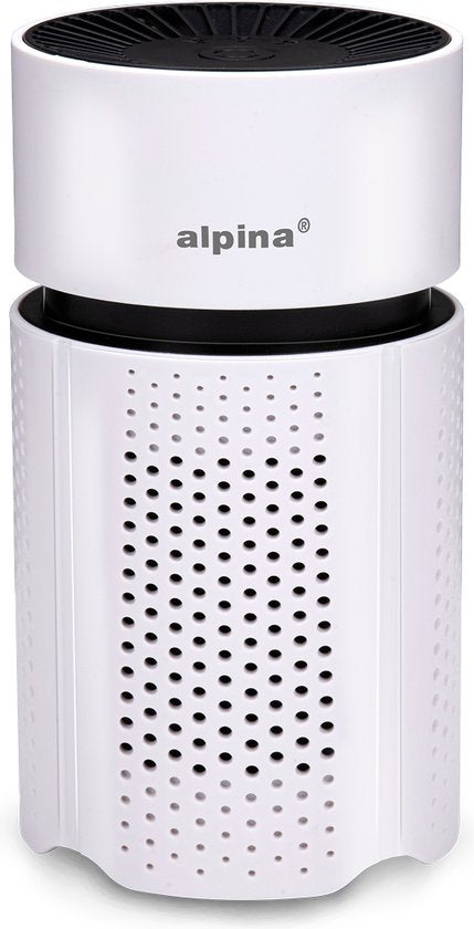 alpina Mini purificateur d'air avec filtre HEPA H13 - Purificateur d'air avec ioniseur pour les espaces de 6m2 - Purificateur d'air avec USB pour l'intérieur et l'extérieur - Purificateur d'air 1.5W - Blanc