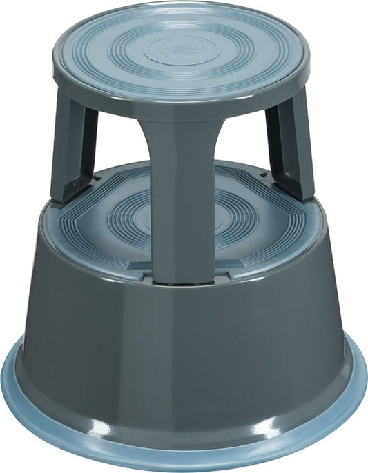 BRASQ Tabouret de marche Premium Gris - Capacité 150 kg - Tabouret de marche - Pied d'éléphant - Tabouret de bureau - Escalier mécanique - Tabouret - Métal