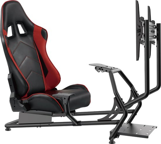DMV Gaming - Siège de course - Simulateur de cockpit - Entièrement réglable - Avec support d'écran - Utilisable avec le siège de course