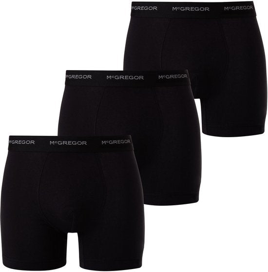 McGregor - Caleçons 3-pack Boxers pour hommes - Noir - Taille L