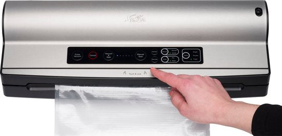 Solis Vac Prestige Maxi 5706 - Machine à emballer sous vide avec sacs sous vide et papier d'aluminium - Machine à emballer sous vide avec fonction Marinator et tuyau d'arrosage - Extra Large
