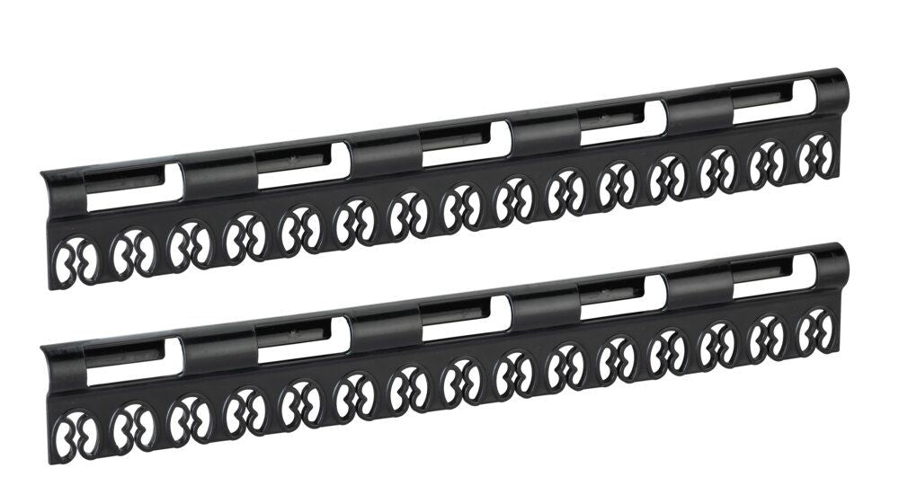 WENKO Lot de 2 porte-chaussettes – Porte-chaussettes et petits articles pour étendoir à linge – Jusqu'à 15 pièces par porte-chaussettes – Plastique recyclé – Noir