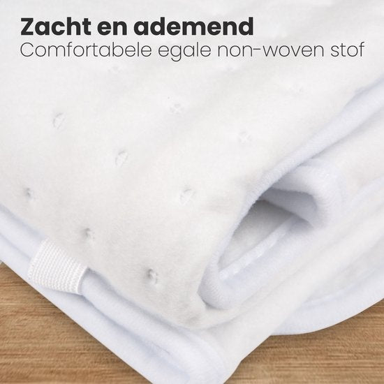 Couverture électrique - Auronic - 2 personnes - 160x140cm - avec élastiques d'angle et 2 contrôleurs - Blanc