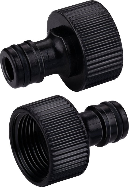 BLACK+DECKER Robinet 3/4" - ⌀ 19 CM - Coupleur - Plastique - Noir