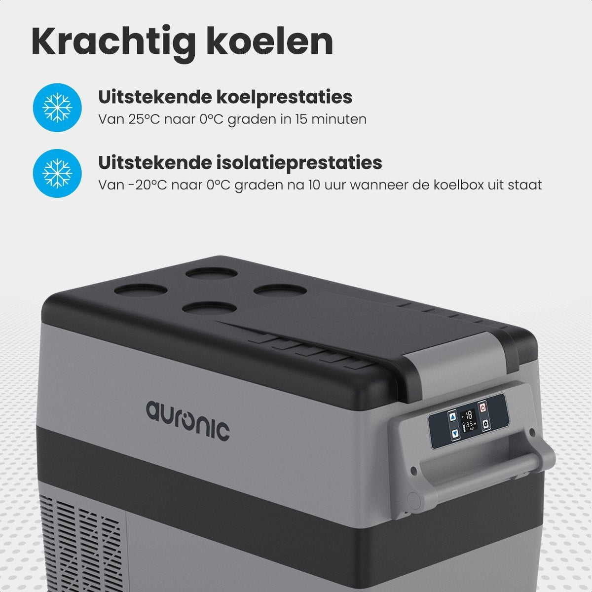 Auronic Electric Compressor Coolbox - Coolbox - 40.5L - 12V et 240V - Gris