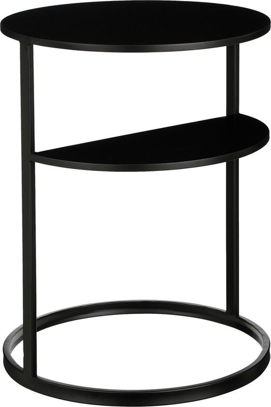 Mica Decorations Table d'appoint Noah - H58 x Ø45 cm - Métal - Noir