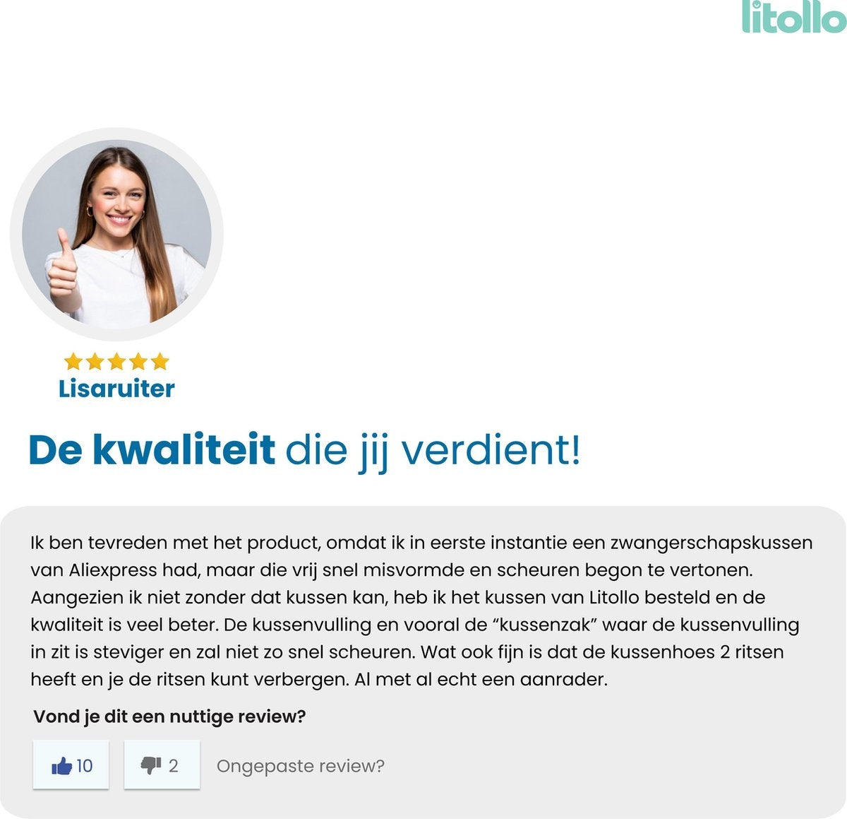Litollo® Zwangerschapskussen XXL | Voedingskussen | Lichaamskussen| 280cm | Zachte fleece stof |Body pillow | Afneembare hoes | Grijs