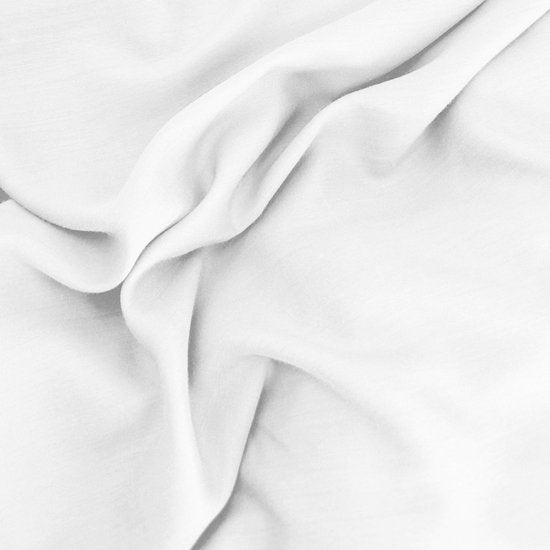 Drap-housse Kayori Emma en satin de coton - 160 x 200-210 cm - Épaisseur du matelas : 35 cm - Élastique sur tout le pourtour - Blanc