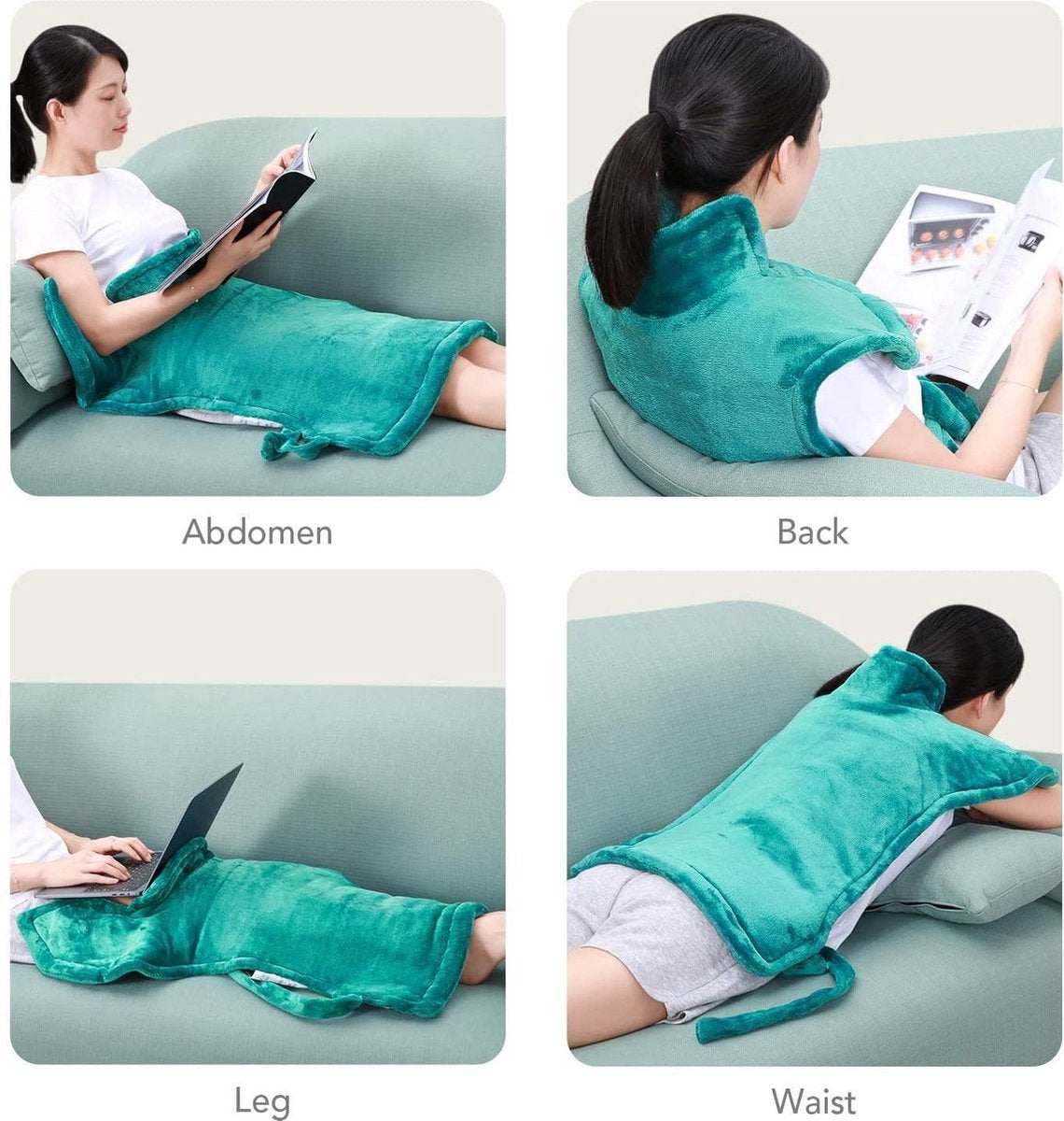 Lifeproducts Coussin chauffant électrique - Chaleur réglable - Couverture Électrique - Tapis chauffant électrique - Cou chauffante pour le cou, les épaules et le bas du dos