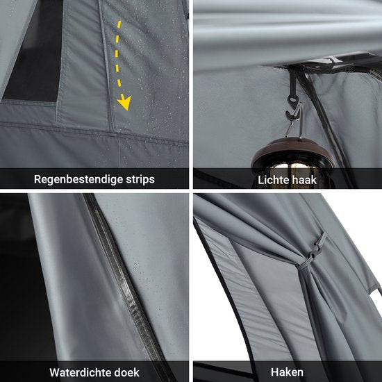 SoBuy OGS32-II-L-HG Tente de camping gonflable - Textile gris 193x145cm