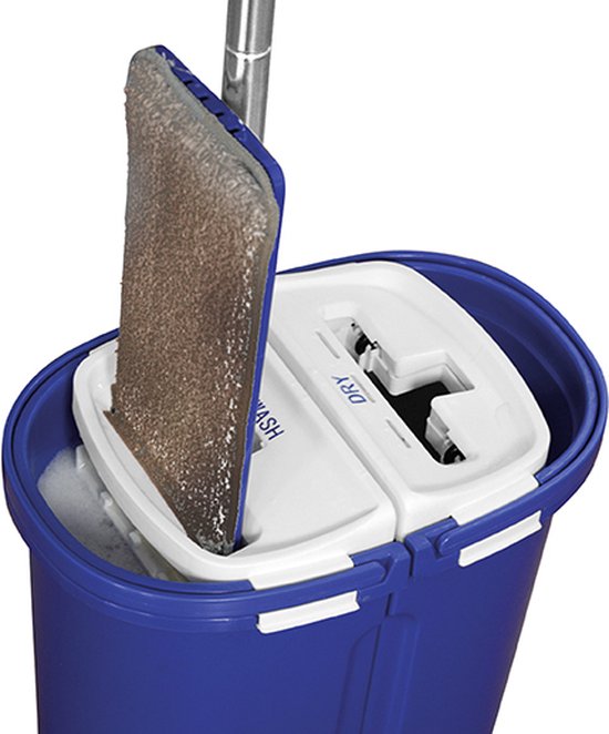 Livington Touchless Mop XXL – balai à franges autonettoyant – aide ménagère 2019 – grande capacité de 7 litres – système de lavage automatique – balai à franges pivotant à 360 degrés – nettoyage des sols – facile à nettoyer