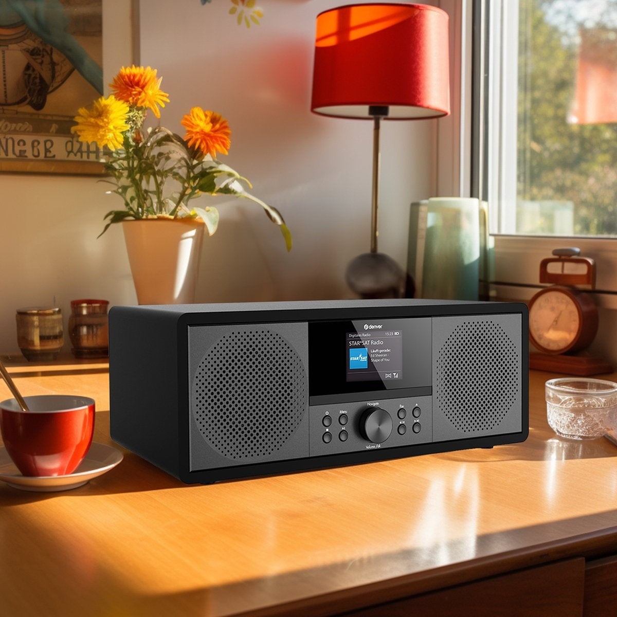 Denver - Radio Internet et DAB+ - MIR-270 - Ecran couleur 2,4 pouces - 200W Bluetooth & lecteur CD - USB & AUX - Plastique & Métal - Noir