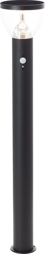 BRILLIANT Lampadaire LED d'extérieur, solaire, 92 cm, 430 lm, 3000 K, acier inoxydable, noir