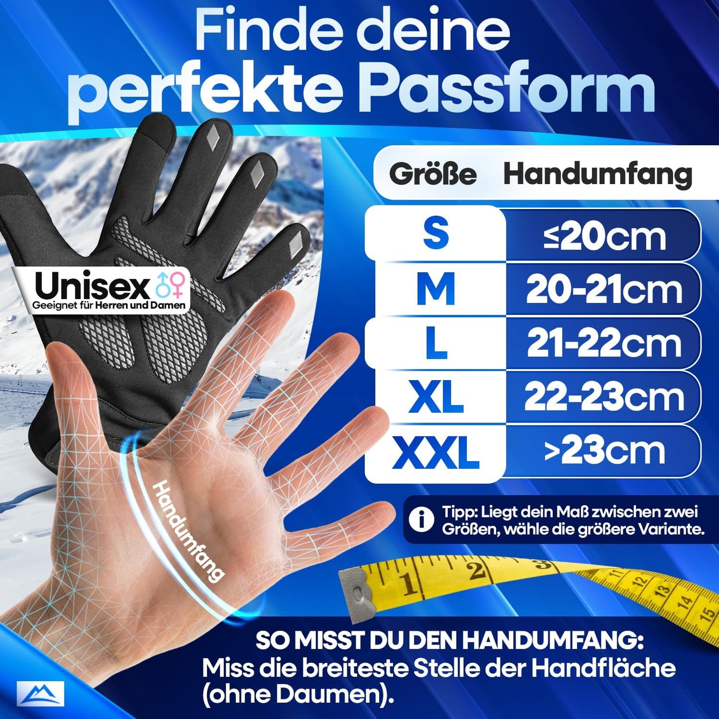 Nextcover® Gants de vélo d'hiver homme et femme avec ThermoShield 2.0 I Gants de vélo d'hiver unisexe dans les tailles S-XXL I Gants de vélo d'hiver chauds et imperméables thermo gants d'hiver imperméables