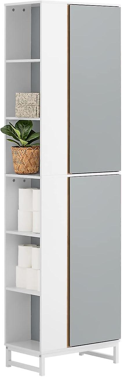 Sobuy Armoire de toilette - Gris - 50x30x181 cm