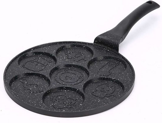 Poêle à crêpes - 7 Mini Pancakes - Cartoon Pancakes - 26.5 cm