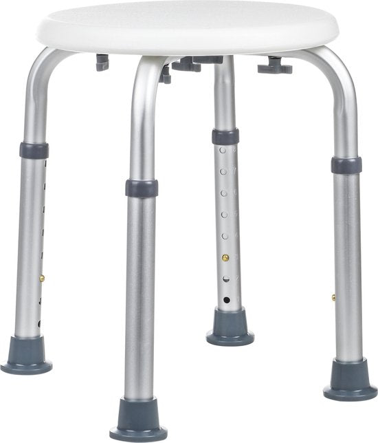 Chaise de douche HI - réglable jusqu'à 52 cm - 150 kg - siège de douche - 34 à 52 cm
