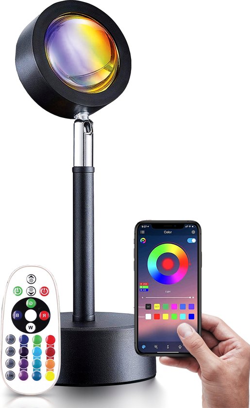 Lampe de coucher de soleil - Lampe de table - Veilleuse pour enfants - Veilleuse - Projecteur - Tiktok - Éclairage d'ambiance