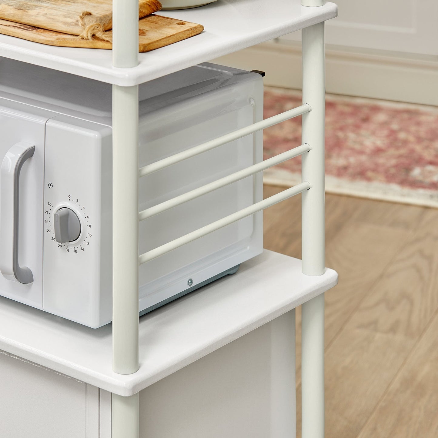 SoBuy Armoire de cuisine à roulettes - Blanc - 60x115x40 cm