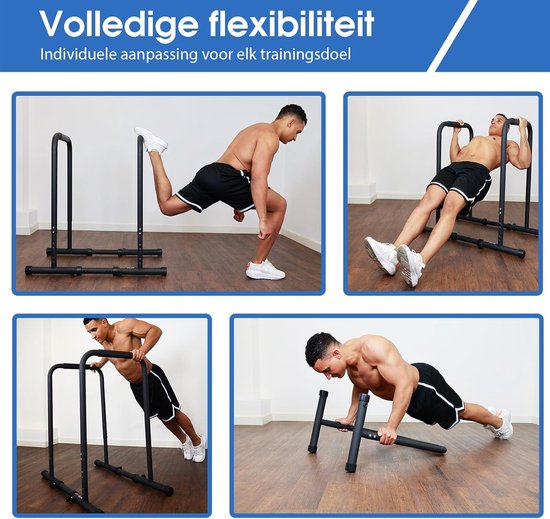 DH FitLife Dip Bars | Dip Station | Strength Station Fitness Equipment for Home | Parallettes Calisthenics Training Equipment | Strength Training 80-100 cm réglable individuellement