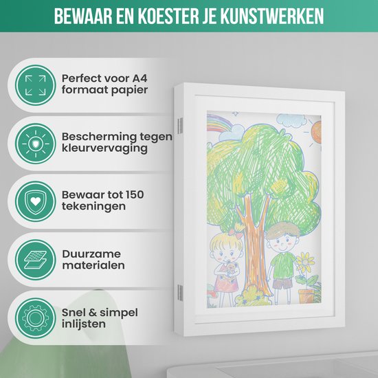 Cadre d'échange A4 21x30 cm bois blanc