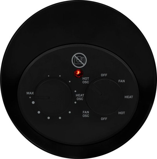 VONROC Radiateur électrique - radiateur soufflant - 1200W/1800W - céramique - 3 réglages - thermostat - fonction swing - 20m2