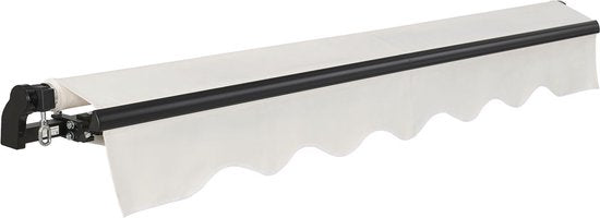 Auvent - 400 x 300 cm - Beige - Matériel de fixation inclus