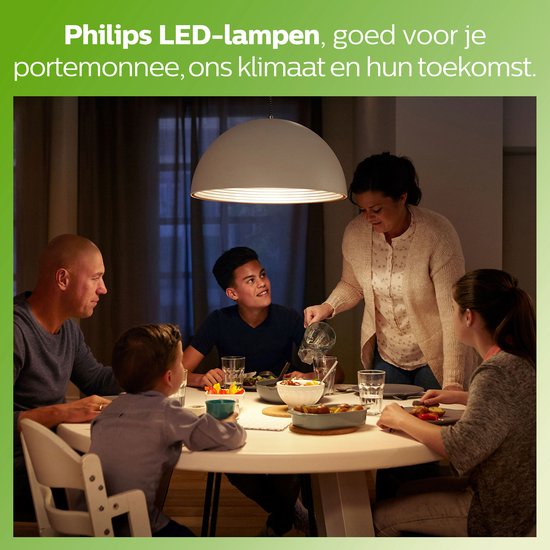 Ampoule LED économe en énergie Philips Mat - 40 W - E27 - lumière blanc chaud - 6 pièces - Économisez sur les coûts énergétiques