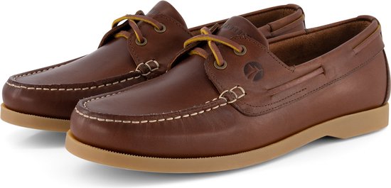 Travelin' Exmouth Men - Mocassins en cuir à lacets - Taille 42 - Bottines - Cuir marron