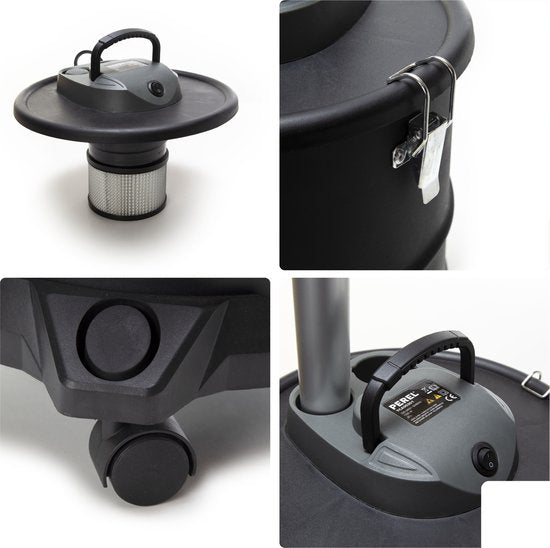 Aspirateur Perel Ash, filtre HEPA, fonction soufflerie, 1200 W, 20 l