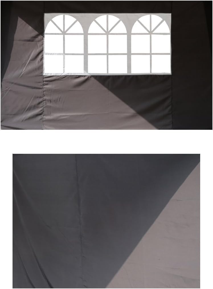 Parois latérales Angel Living pour tente de fête 2,5 x 2,5 m - 2 panneaux latéraux amovibles - gris-beige