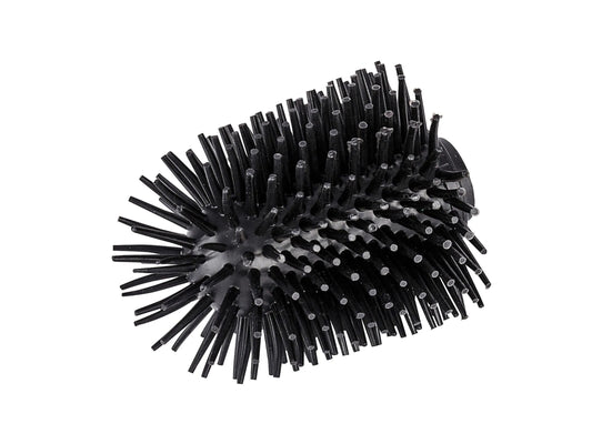 Tête de brosse de toilettes de rechange Wenko en silicone, Ø 8 cm – Noir – Effet antiadhésif