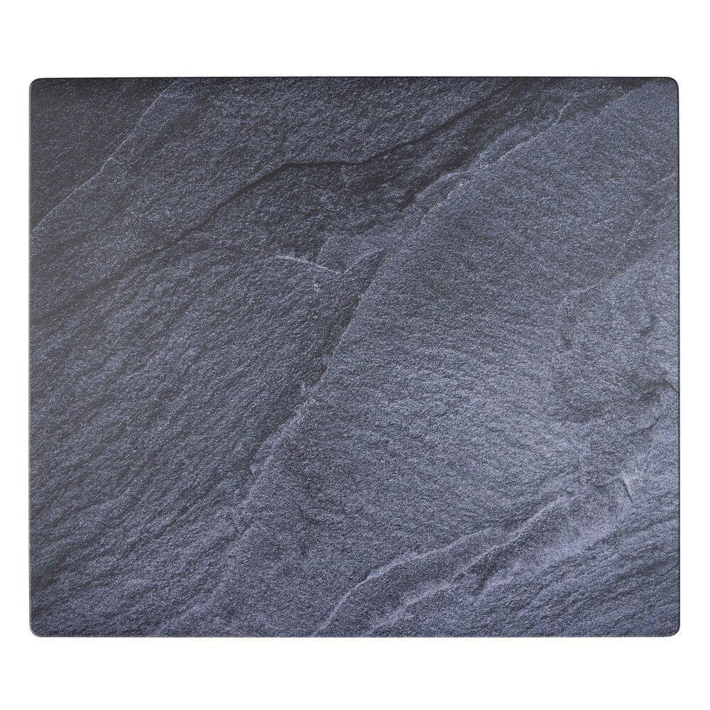 WENKO Tapis de protection pour plaque de cuisson, aspect ardoise - 60 x 52 cm - PVC résistant à la chaleur