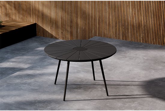 Table de jardin San Vito Ø 120 cm, noire