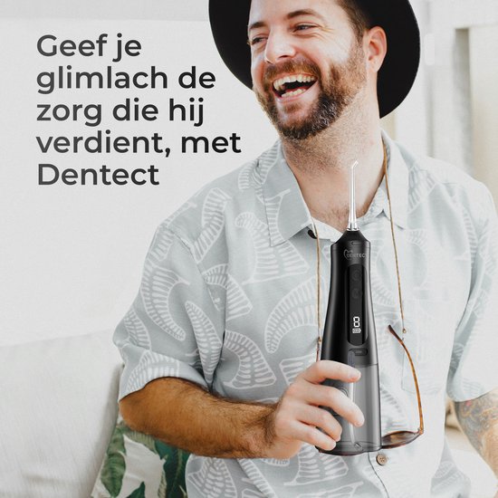 Hydropulseur Dentect - Douche nasale - Douche buccale - Nettoyeur de langue - 9 modes - Éliminateur de plaque dentaire - Embouts supplémentaires - Nettoyage des appareils orthodontiques - Éliminateur de tartre
