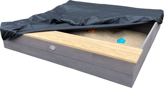 Bac à sable AXI Evy avec bacs à eau et espace de rangement Gris/marron - Kit d'accessoires inclus