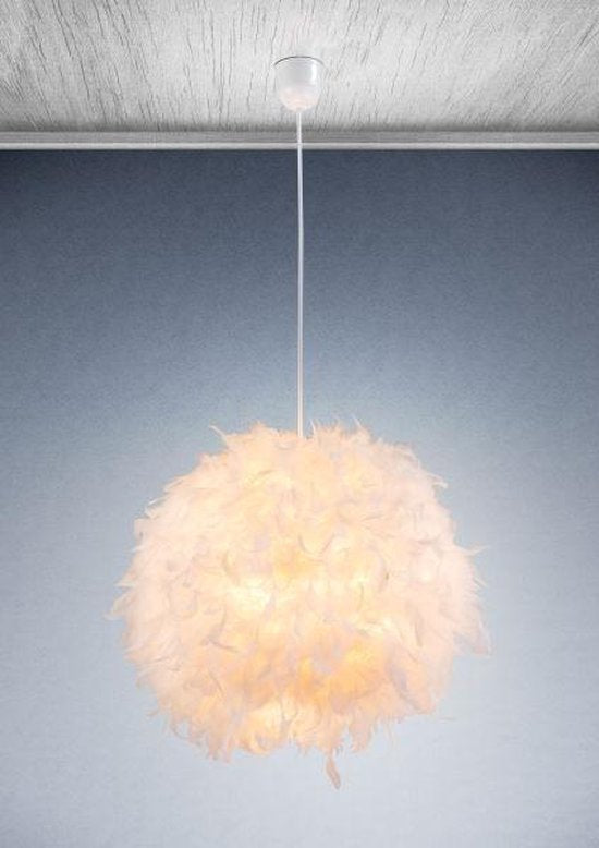 Globo - lampe suspendue - Katunga - blanc - plastique - Ø 45cm - E27 - 15057