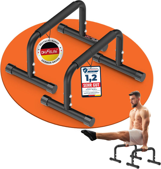 Barres de gymnastique DH Ftlife - Réglables - 2 pièces - Max. 200 kg - 30-35 cm