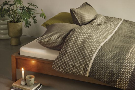 Housse de couette Beddinghouse Fera - Double - 200 x 200/220 cm - Vert