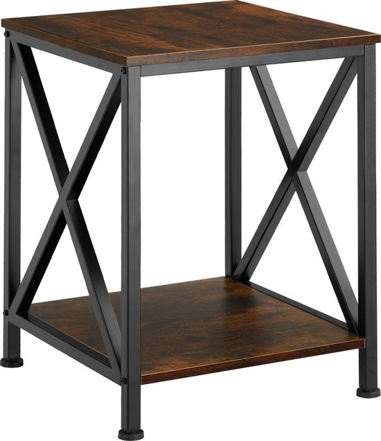 tectake® - Table d'appoint Carlton industrial dark - 404358