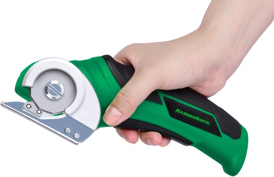 Hammersmith SharpSpin - Cutter universel sans fil - Ciseaux électriques - Cutter à carton - Cutter à lame rotative - Ciseaux à batterie - Coupe le cuir, le PVC, la moquette, le carton et bien plus encore