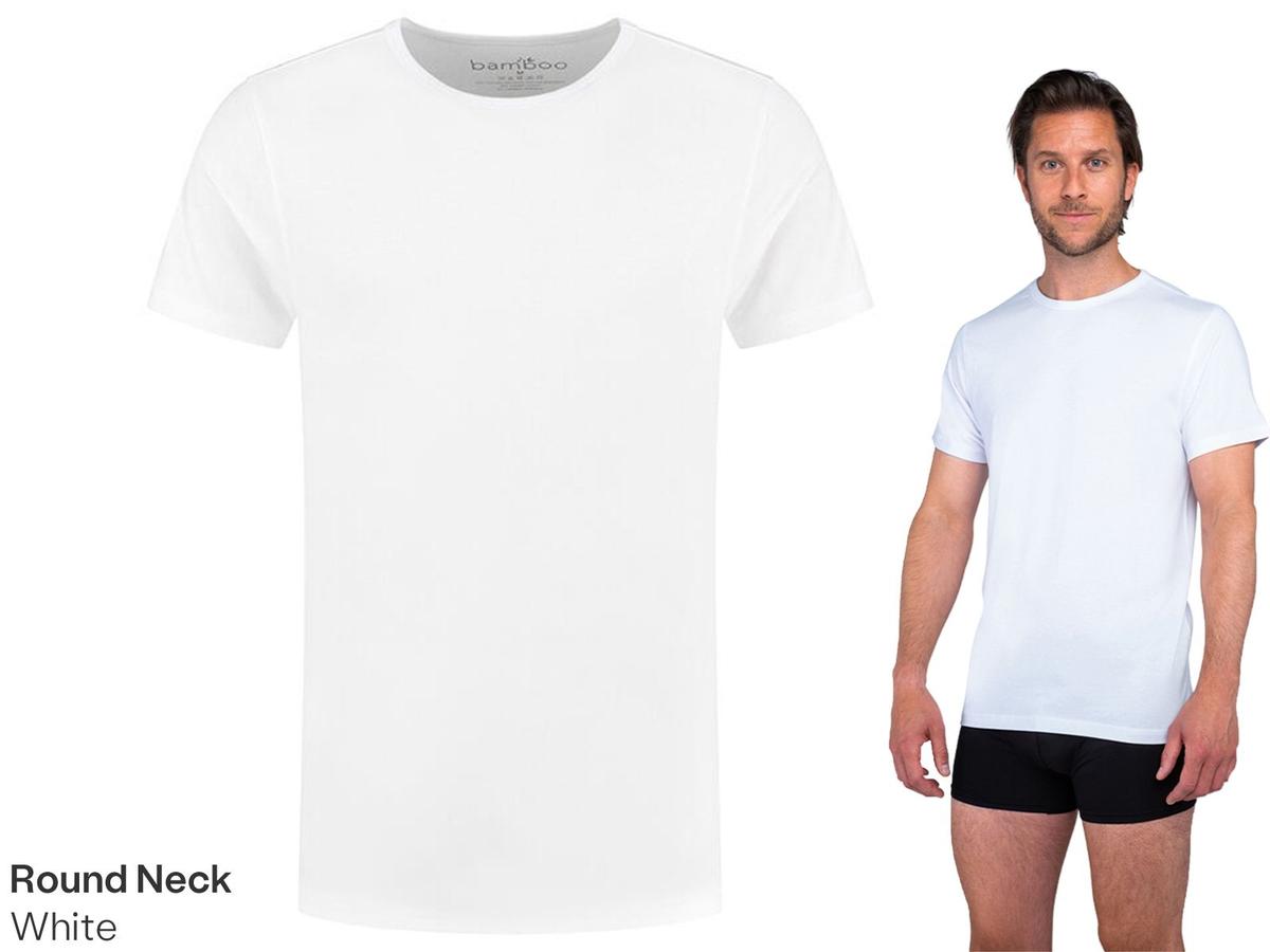 T-shirt Bamboo Elements - Extra long - taille L - Blanc - 2 pièces