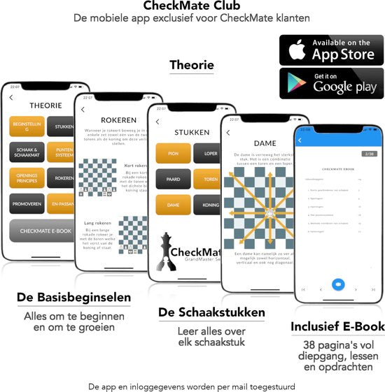 Windsor CheckMate Chessboard - Jeu de dames et de backgammon