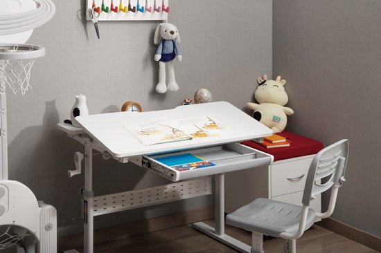 Bureau de dessin pour enfants - réglable en hauteur de manière ergonomique - table d'écolier