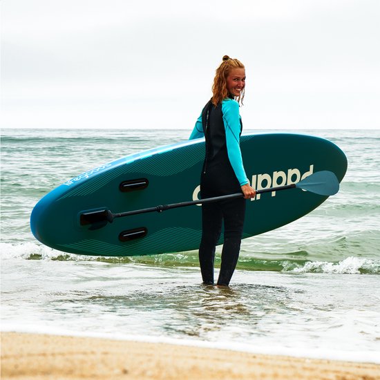 LifeGoods PaddlePro SUP Board Pro - Pro Set - Planche à pagaie gonflable - Max. 150KG - 320x81cm - Deep Aqua
