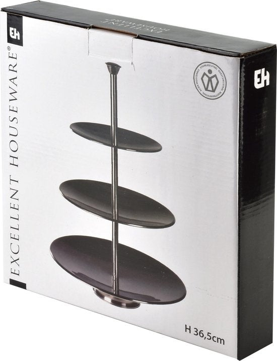 Etagere RVS - 36,5 cm - glanzend