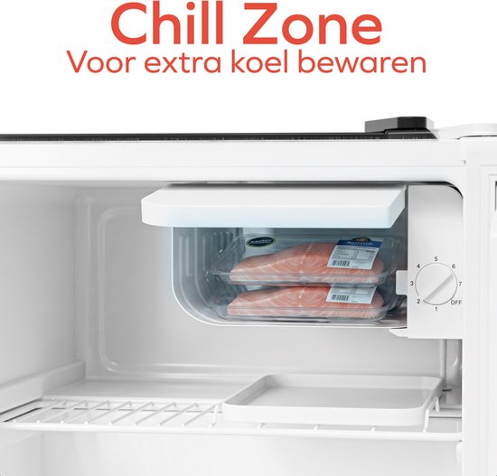 Mini-réfrigérateur KitchenBrothers - 43 L - Petit réfrigérateur - Minibar - Autonome - Frigo - Compact - Noir